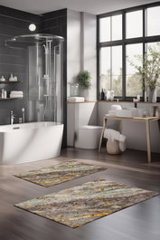 Mijölnir Juego de Alfombrillas de Baño CT-5056 Multicolor